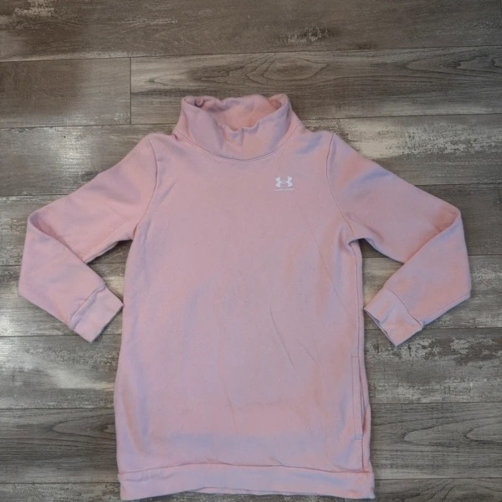 Under Armour Light Pink Funnel Neck Sweatshirt